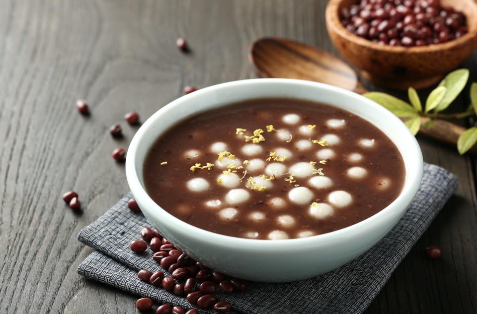 桂花豆沙小圆子图片