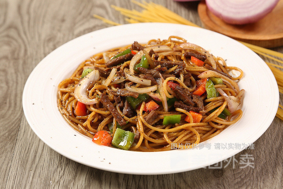 黑椒牛柳意面图片