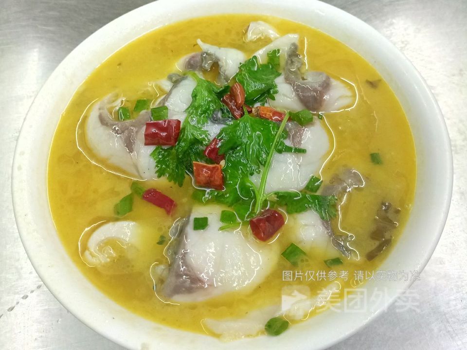 金汤酸菜鱼配米饭图片