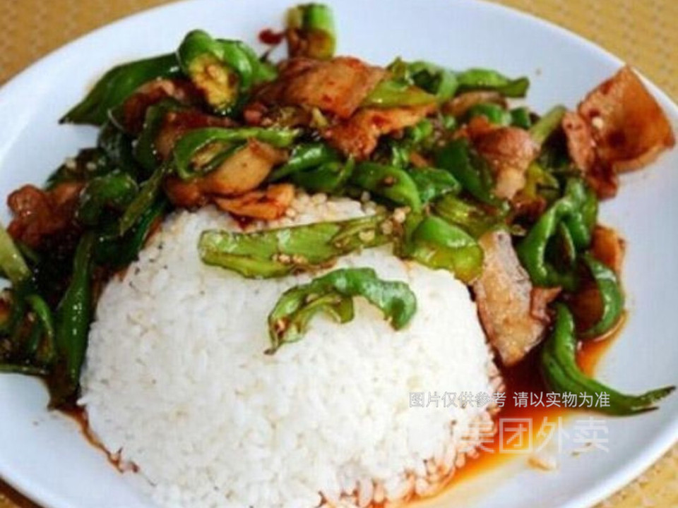 尖椒回锅肉盖饭图片
