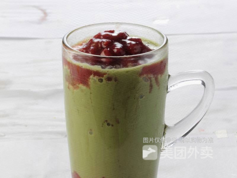 牛奶红豆抹茶图片