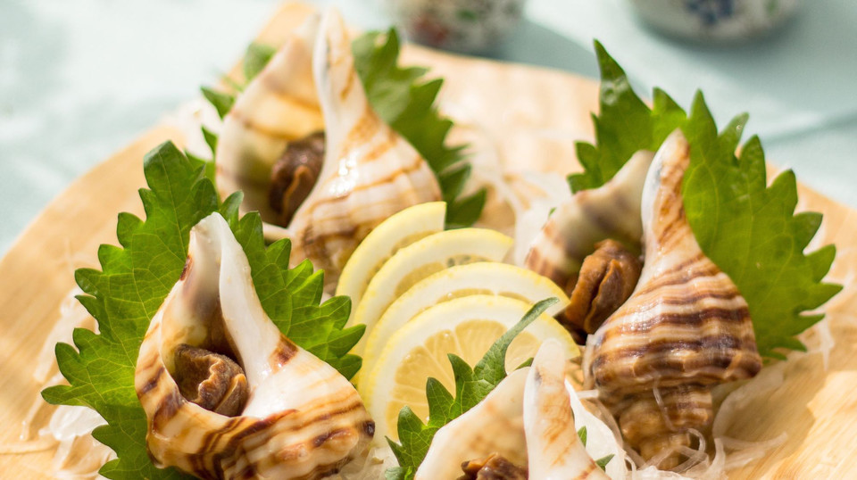 东京煮海螺图片