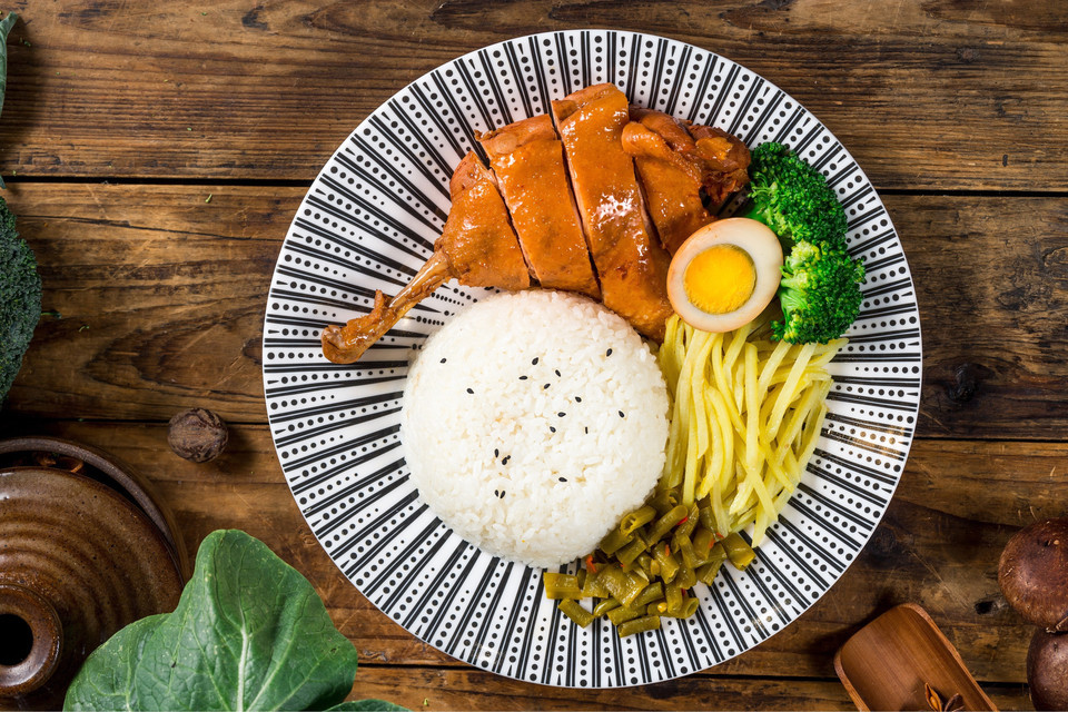鸭腿饭图片