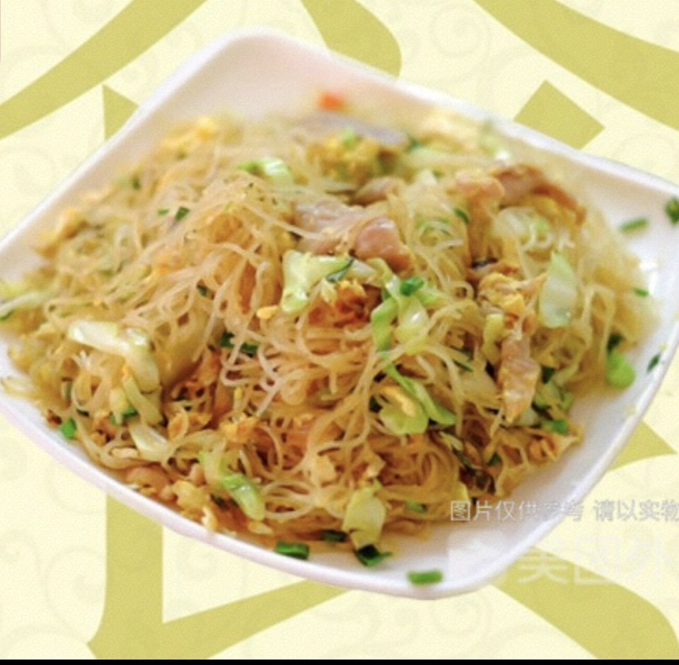 蛋肉炒米粉图片