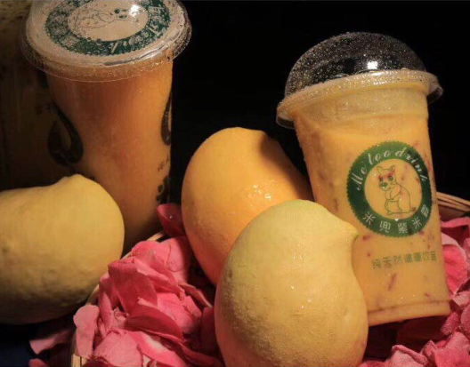 芒果酸奶紫米露图片