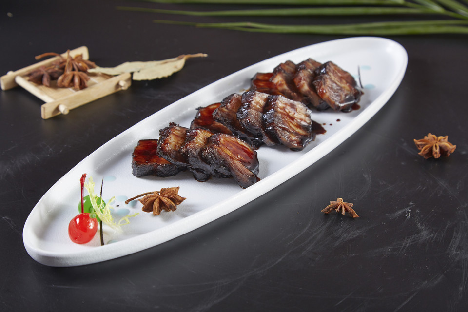 秘制黑叉烧图片