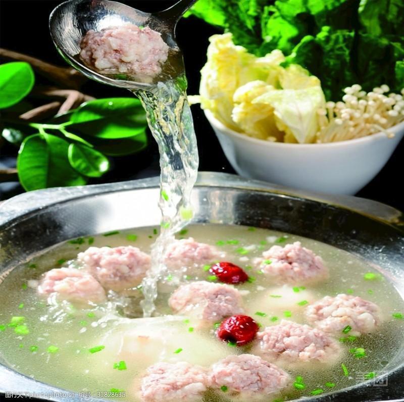 手工肉丸汤图片