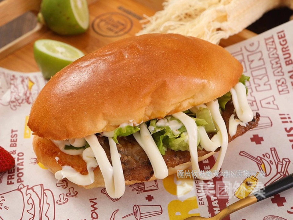 香煎鸡扒包图片