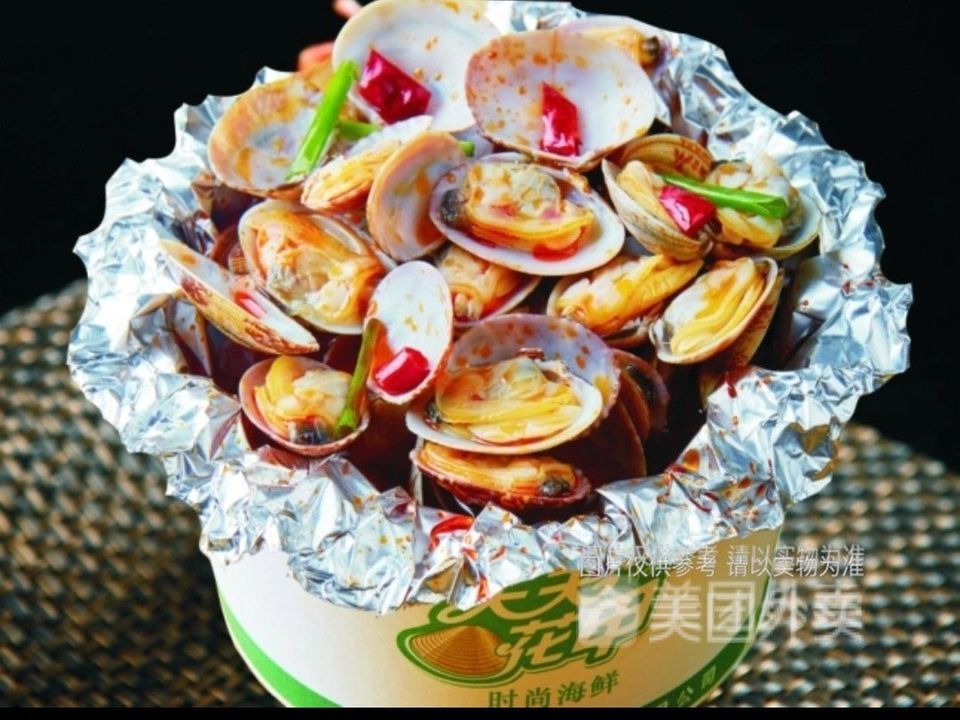 锡纸蒜蓉花甲图片