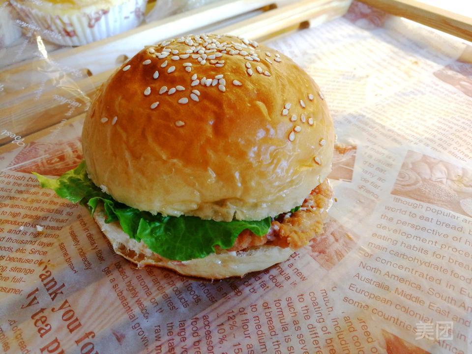 辣鸡排汉堡图片