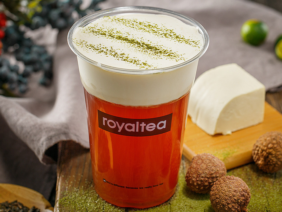 芝士荔枝红茶图片