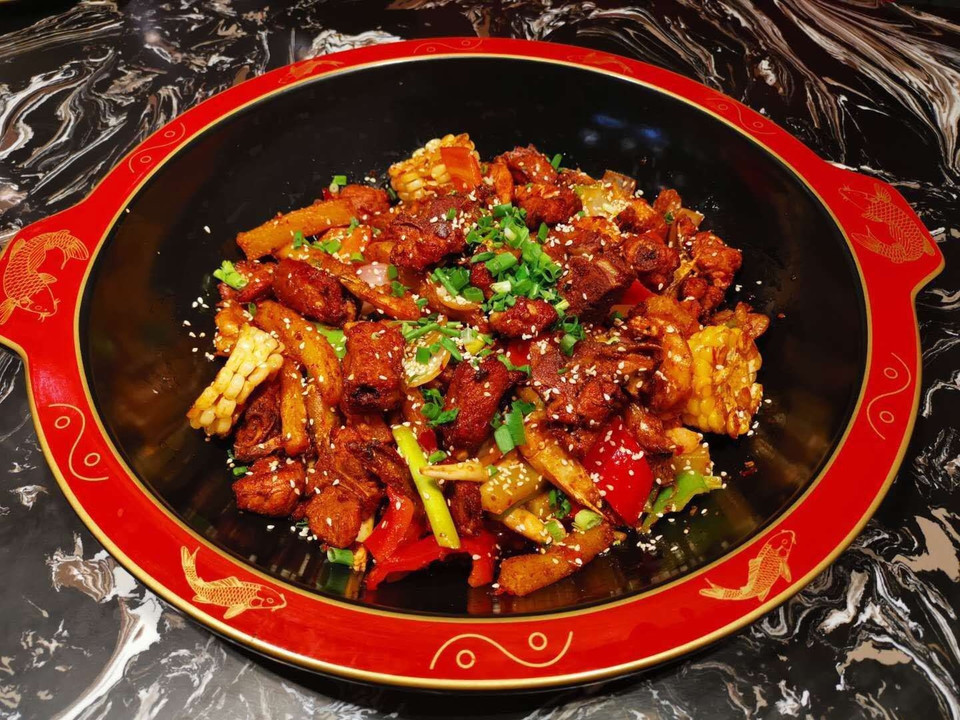 香辣排骨虾图片