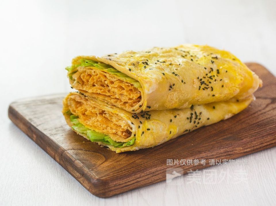 奥尔良鸡排煎饼图片