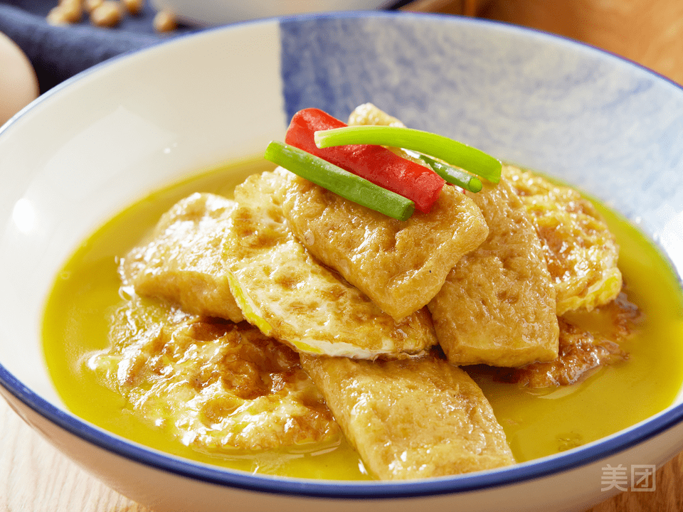 荷包蛋焖豆腐图片