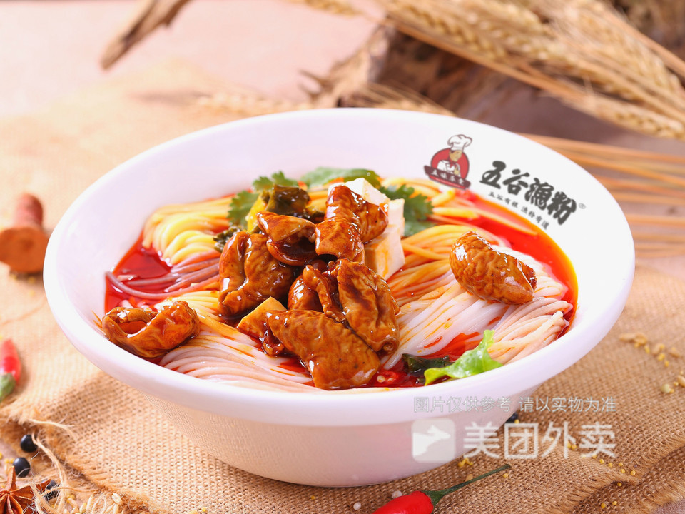五谷香辣肥肠粉图片
