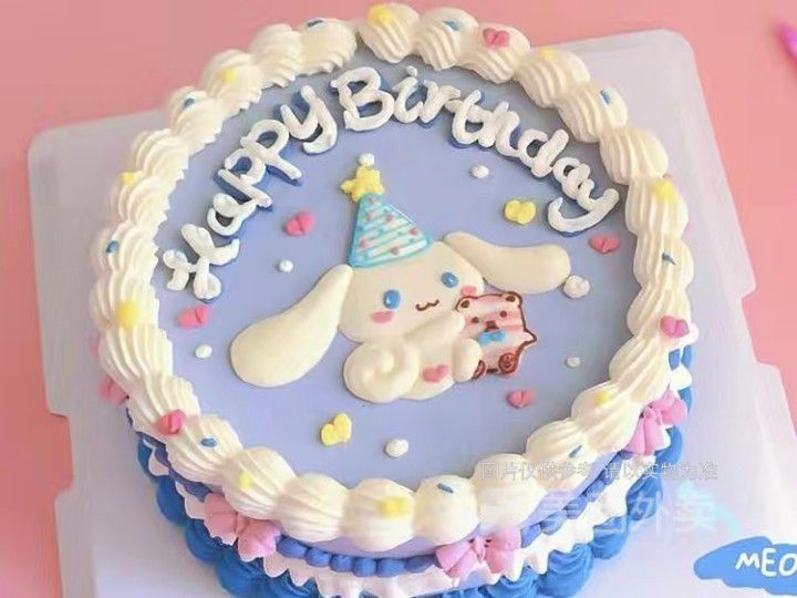 网红创意大耳狗生日蛋糕图片