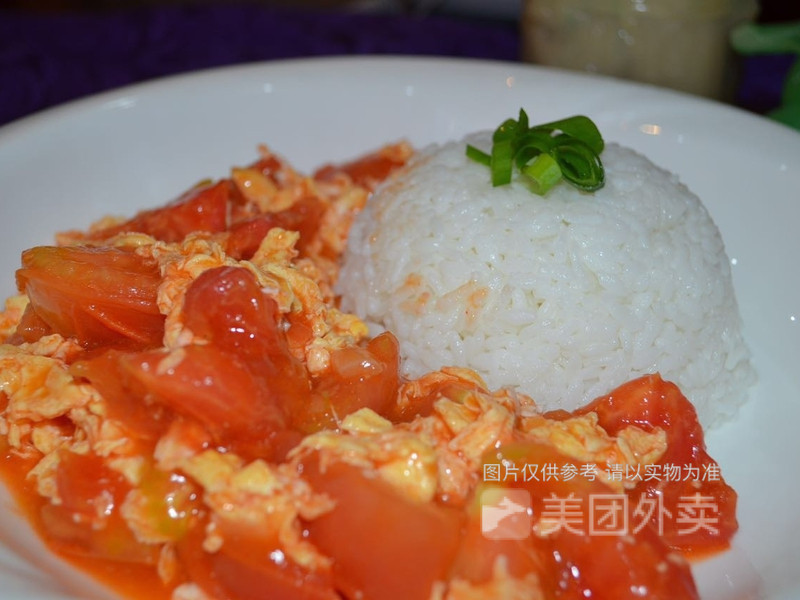 木须柿子盖浇饭图片