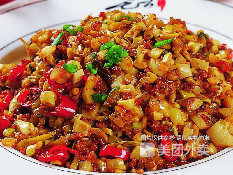 酸菜小笋肉沫十米饭图片