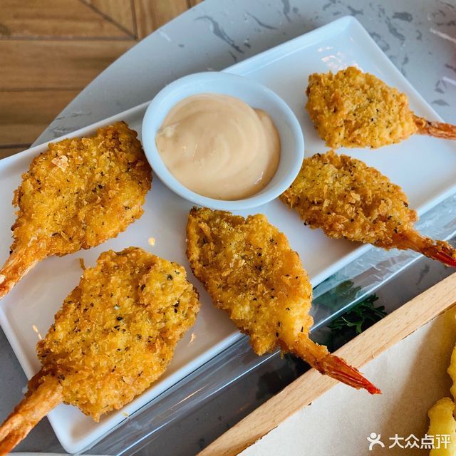 香草凤尾虾图片