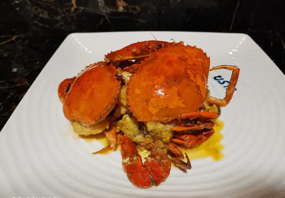 蛋黄焗花蟹图片