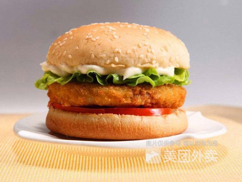 田园脆鸡堡图片