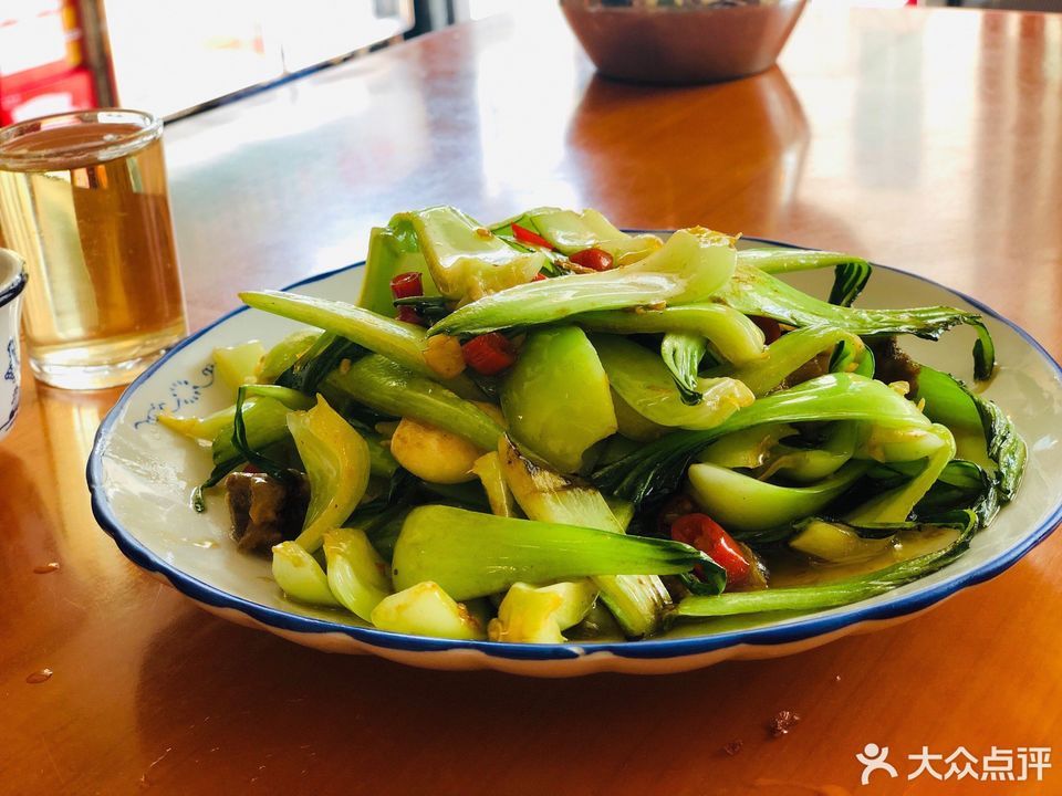 空心菜梗炒油渣