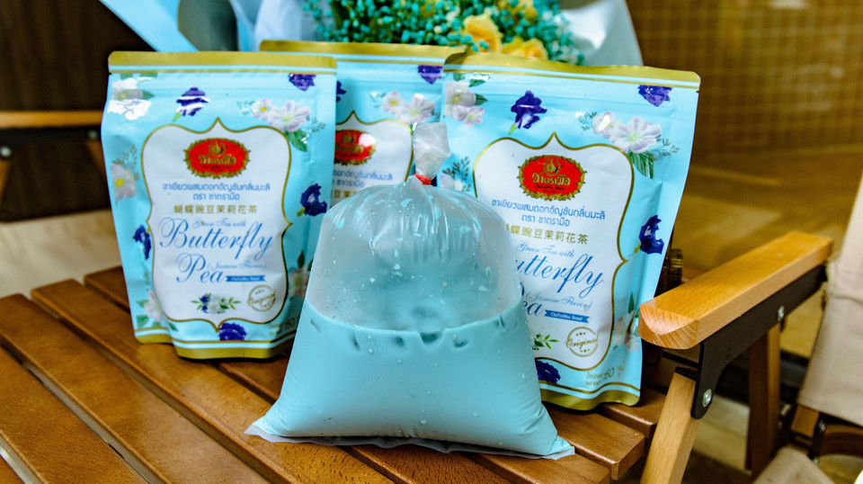 泰式蝶豆花奶蓝图片