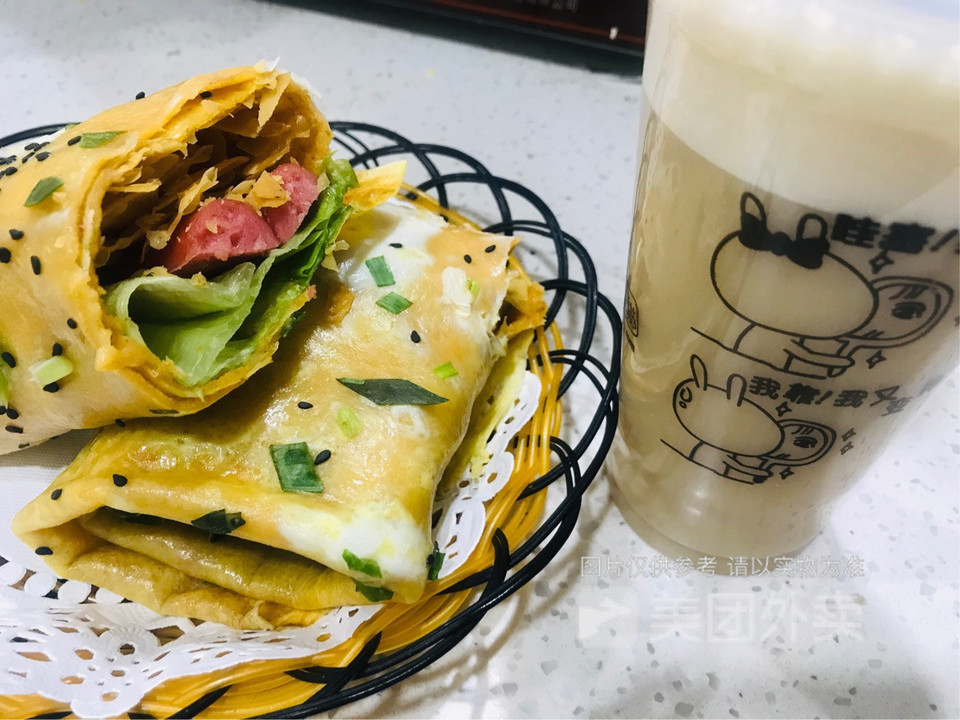 玉米杂粮煎饼图片