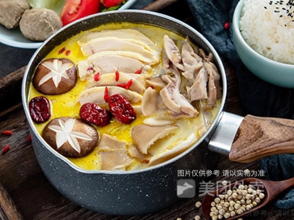 老坛酸菜猪肚鸡汤饭图片