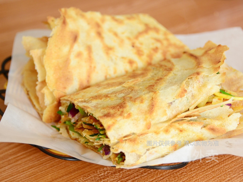 热狗里脊煎饼图片