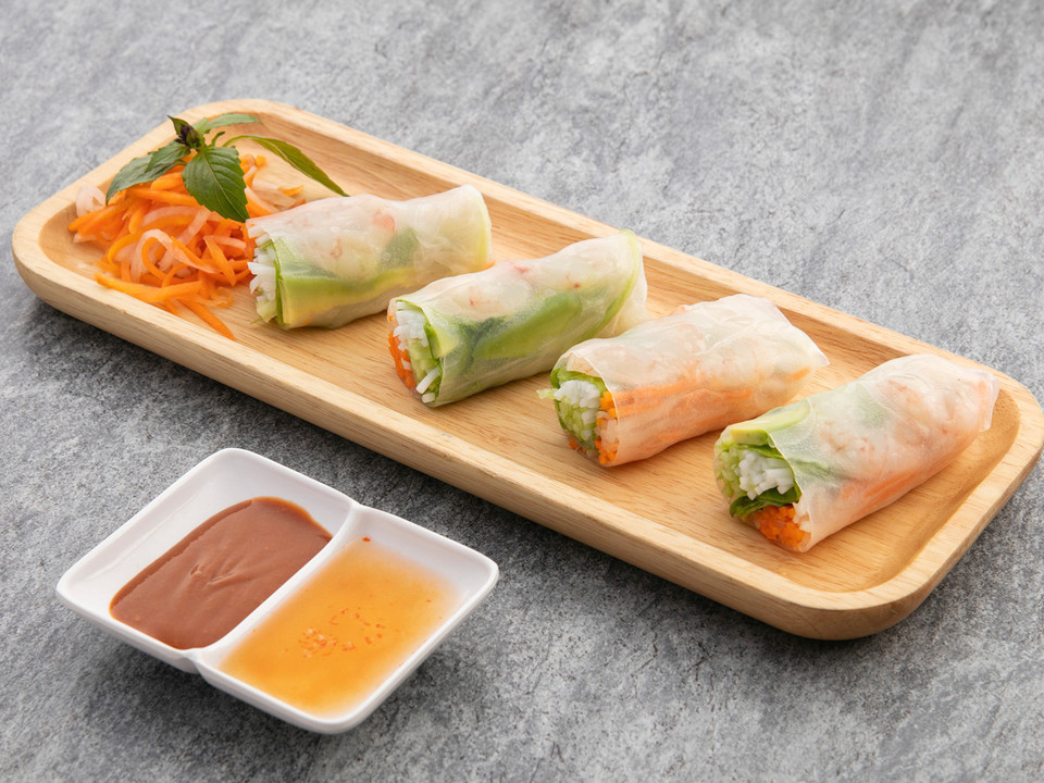 大虾牛油果米纸卷图片