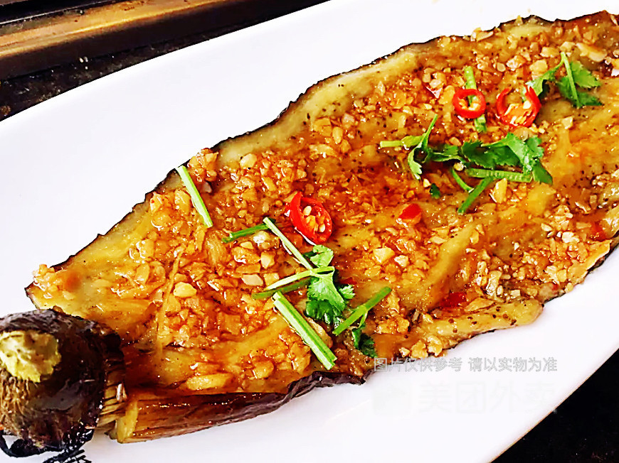 锡纸蒜蓉大茄子图片