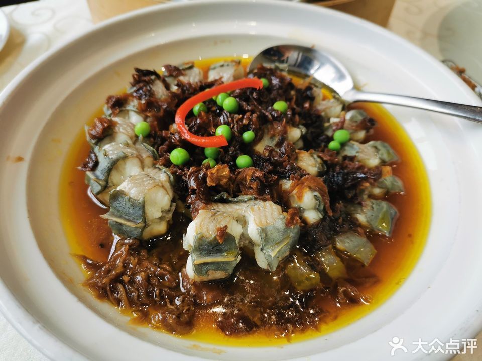 手工干菜蒸江鳗鱼图片