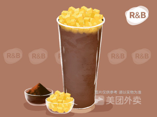 巧克力布丁奶茶图片