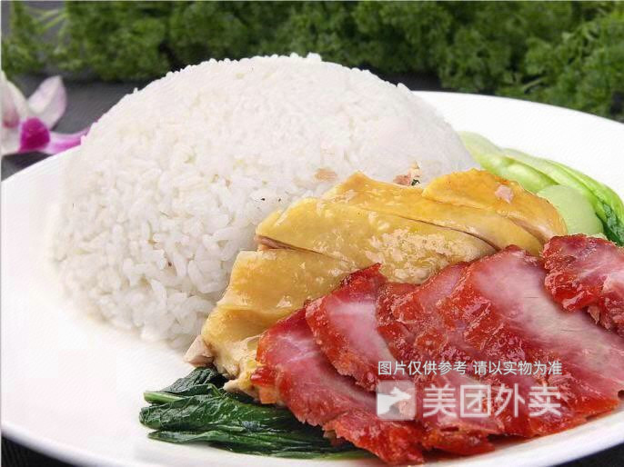 叉烧拼白切鸡图片