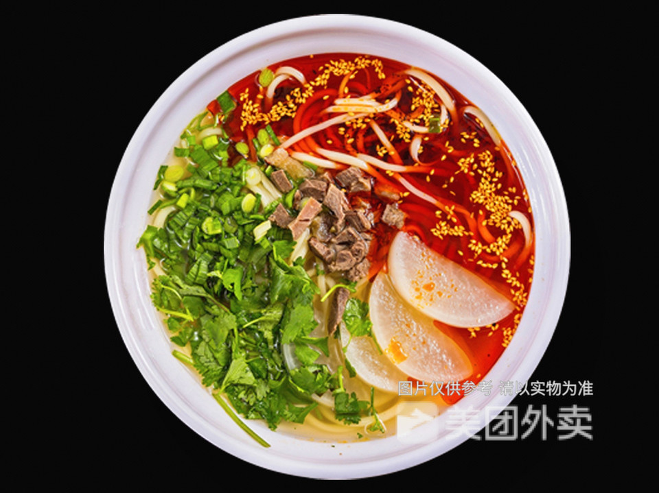 葱爆牛肉盖浇面图片
