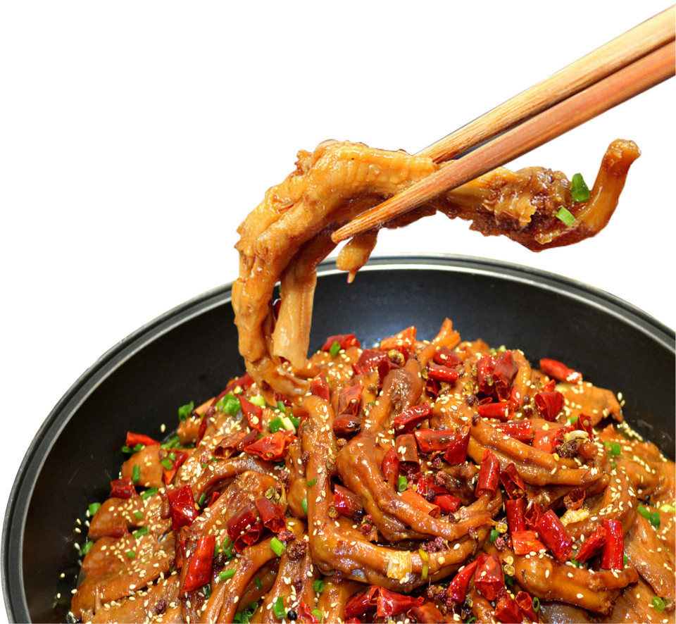 招牌鸭爪中翅干锅图片