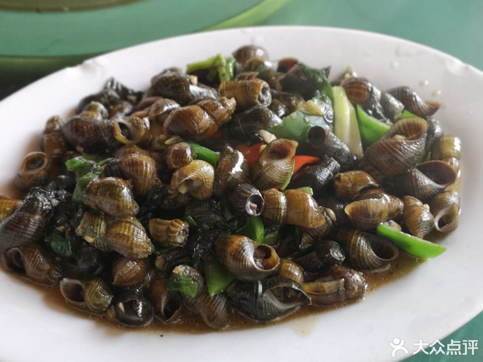 紫苏炒山坑螺图片