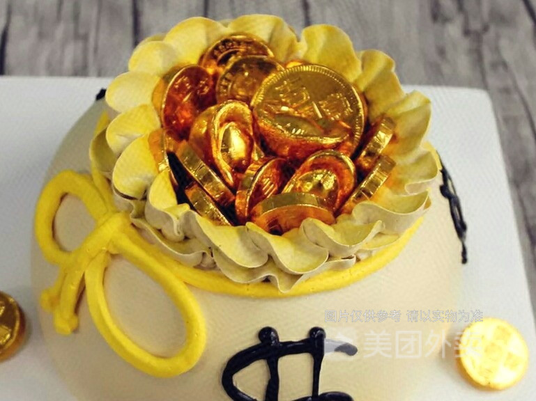 聚宝盆创意生日蛋糕图片