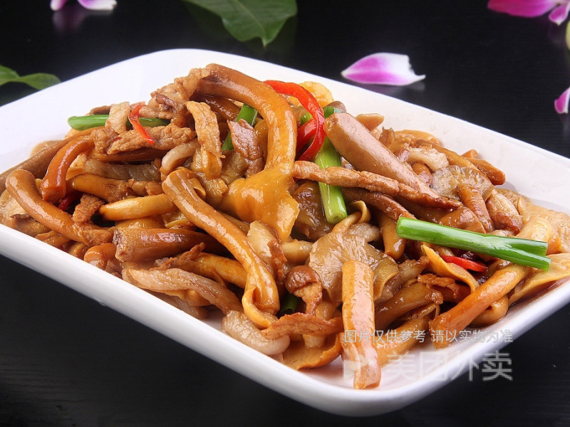 滑子菇炒肉图片