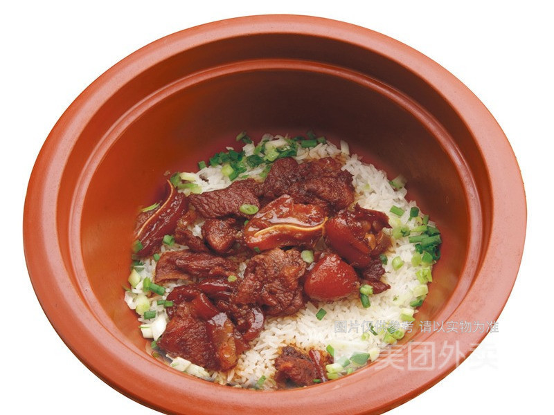 香菇滑鸡紫砂煲仔饭套餐鼓汁排骨煲仔饭推荐菜:好家伙紫砂美食(金城店