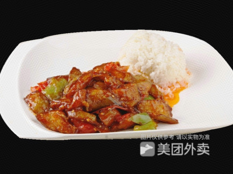 烧茄子盖浇饭图片