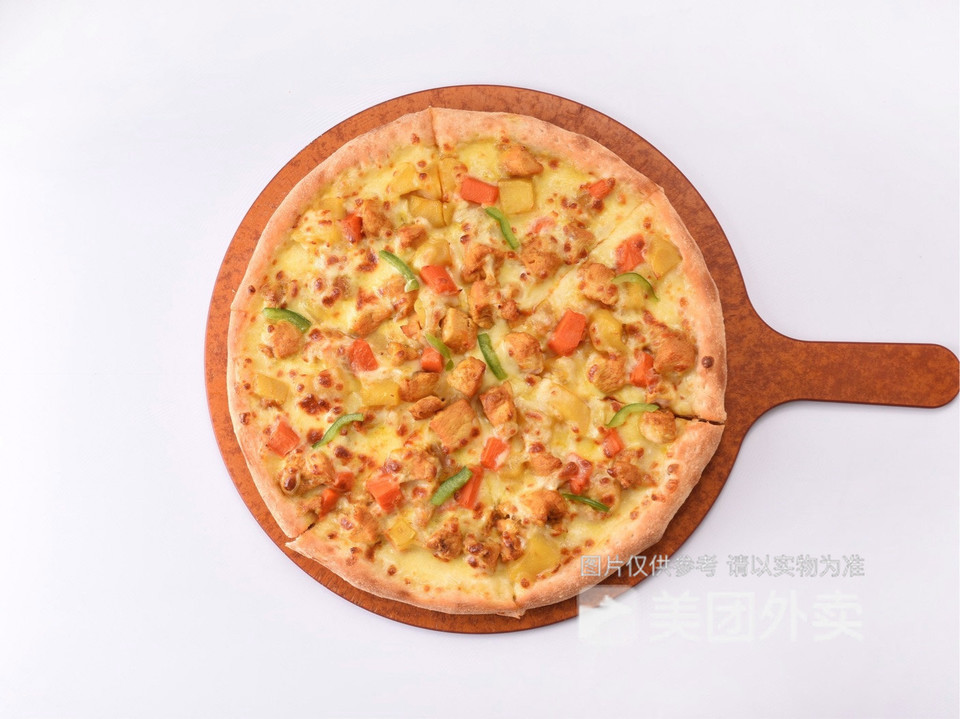 香脆鸡肉披萨图片