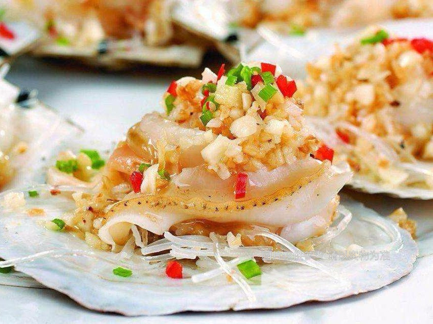 锡纸蒜蓉蒸扇贝图片