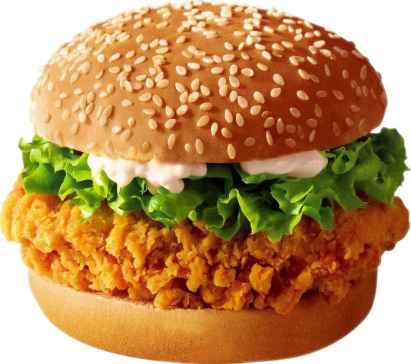 香辣炸鸡腿堡图片