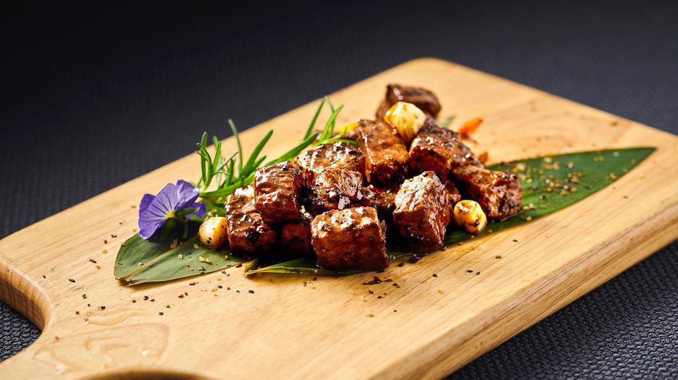 香煎牛肉粒图片