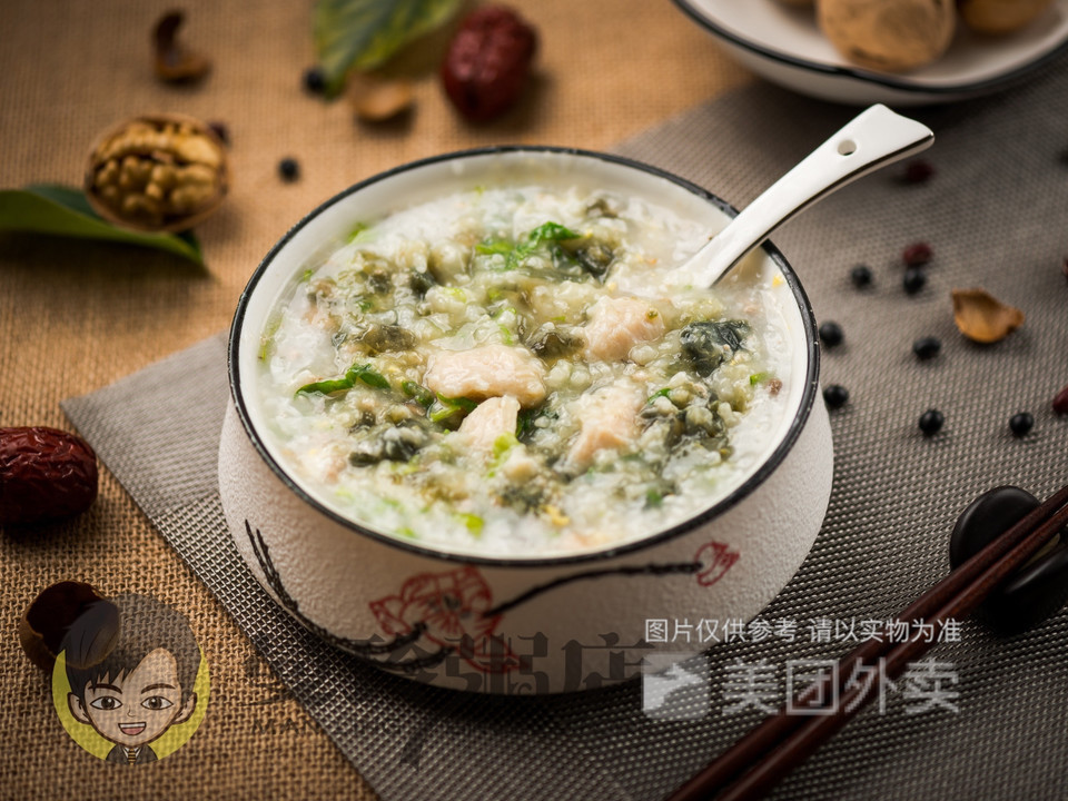 皮蛋鸡肉粥图片