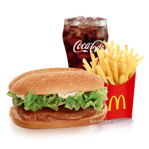 原味板烧鸡腿堡图片