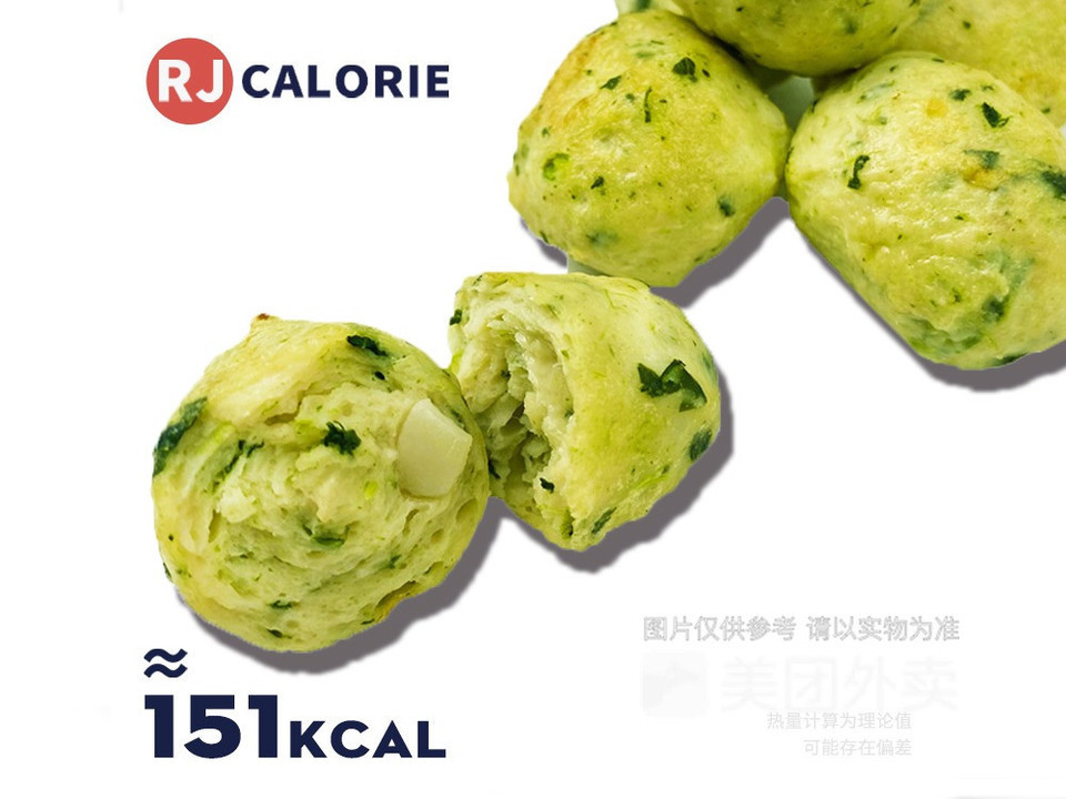 劲脆菠菜鸡肉丸图片