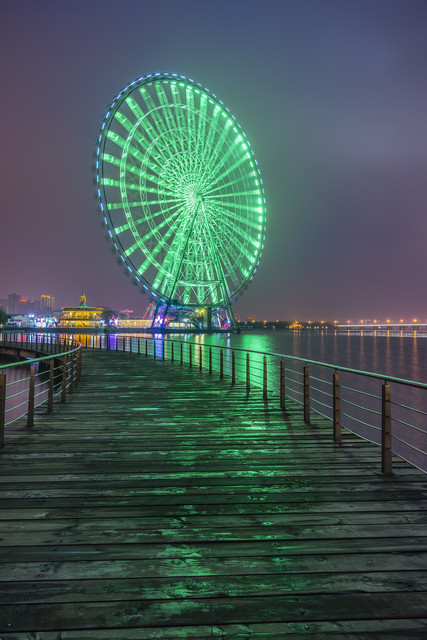 无锡蠡湖公园夜景图片